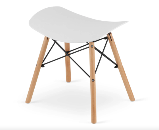 Табурет Leobert Corfu вигнутий у скандинавському стилі білий Київ