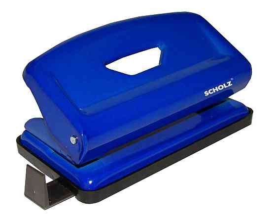 Діркопробивач металевий 12 арк. "Scholz" з лінійкою 8 см. синій, 4316-06SCH, шт Київ