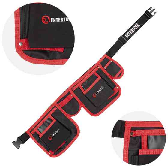 Сумка поясна слюсарно-будівельна, 11 кишень, поліестер INTERTOOL SP-1015 Киев