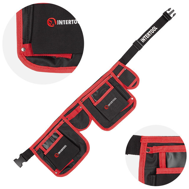 Сумка поясна слюсарно-будівельна, 11 кишень, поліестер INTERTOOL SP-1015 Киев - изображение 2