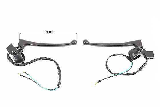 Важелі керма лівий, правий з кріпленням під дзеркало, к-кт 2шт (М10 правая) GY6 125-150 Київ