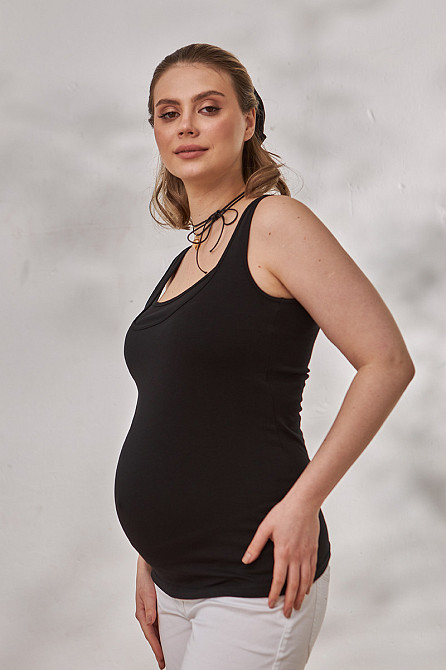 Майка для вагітних та годуючих мам Ezra M Юла Мама Чорний Кривий Ріг - фото 2