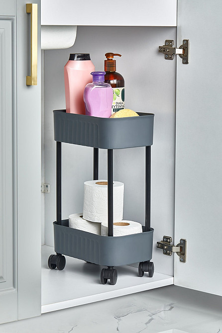 Етажерка 2-х ярусна Violet House 6021 Honeycomb WHITE 17х27х43 см (7040719) Київ - фото 3