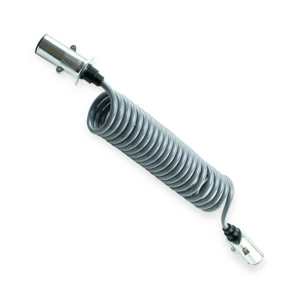 Кабель спиральный для приц. 7 полюс n (гильза металл) 5,5м черный электро. Мукачево - изображение 1