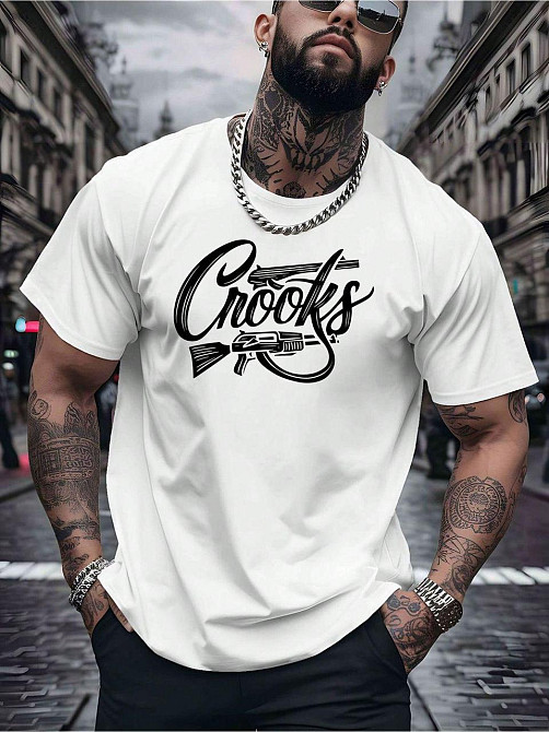 Футболка мужская с принтом  46 Белая 2664092799 Днепр - изображение 1