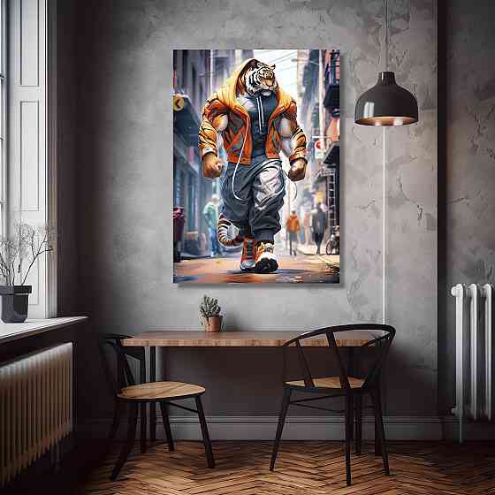Картина Холсті в спортзал  Тигр KLM_1 100х150 см Київ