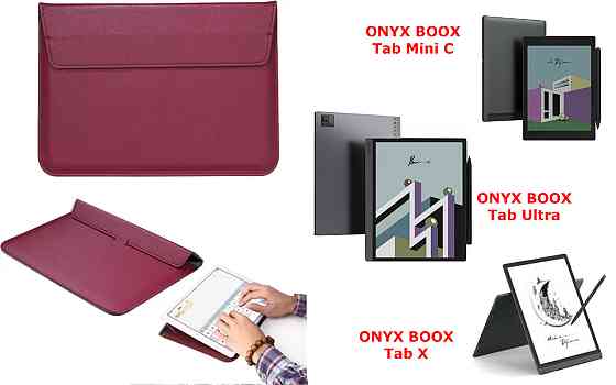Чехол-конверт VitoCase для ONYX BOOX Tab Mini C, Tab Ultra, Tab X, с функцией подставки для книги Бордовый Киев