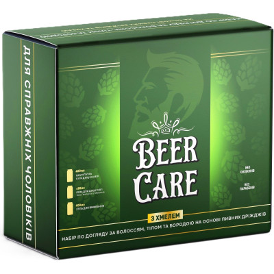 Набор косметики Beer Care С Хмелем Для ухода за телом, лицом и бородой (4820164642108) Винница - изображение 1