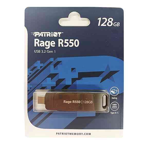 Флеш-накопичувач Patriot USB 3.2 Gen 1 Rage R550 128GB Type-A+C Одеса