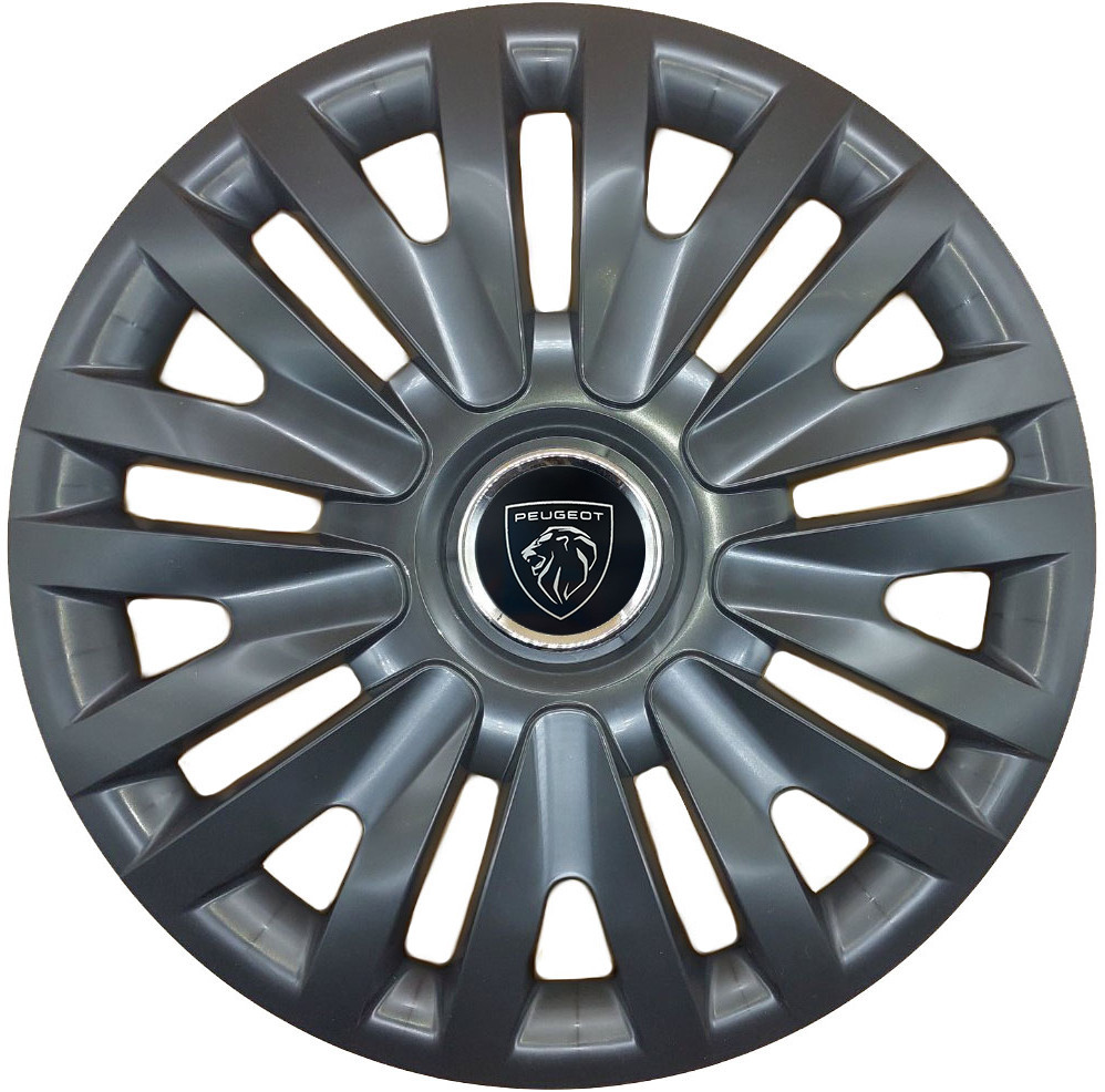 Автомобильные модельные колпаки R16 SJS Peugeot NEW 412 4шт, чёрные Киев - изображение 1