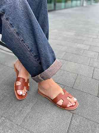 Meideli Зручні шльопанці еко-шкіра на низькому ходу коричневі класичні жіночі MEIDELI C50-7 р. Коломия