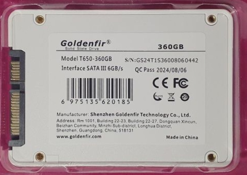 Ssd Goldenfir 360gb,500gb. Київ - фото 3