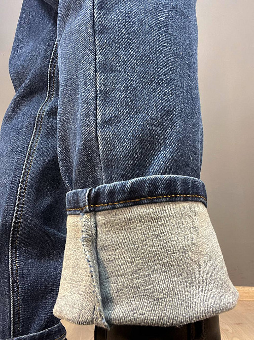 Джинси жіночі Vanver 8061 МОМ на резинці шнурок утеплені батал сині, синій, З2, З2, 88 см, 122 см Київ - фото 16