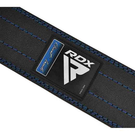 Пояс для пауерліфтингу RDX RD1 шкіряний Blue L Кам'янське