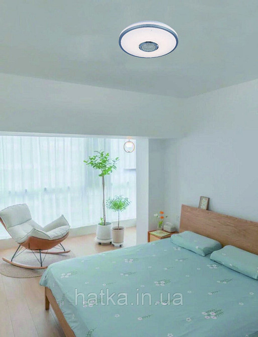 LED Smart Music Ceiling Light VALESO LY366-500 WH with Bluetooth Speaker 60W RGB White Киев - изображение 3