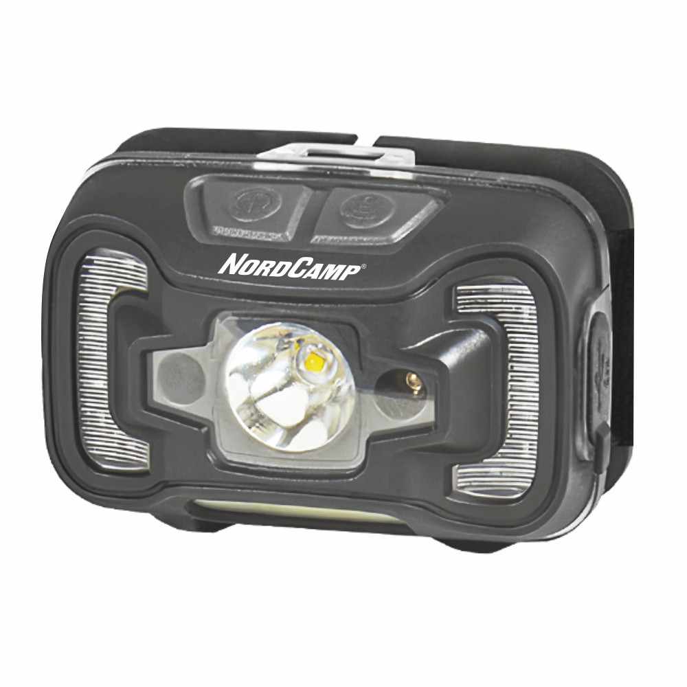 Фонарь налобный Nord Camp 330Lm, 5W CREE XTE+COB, 1800mAh, с сенсором белый/красный Львов - изображение 1