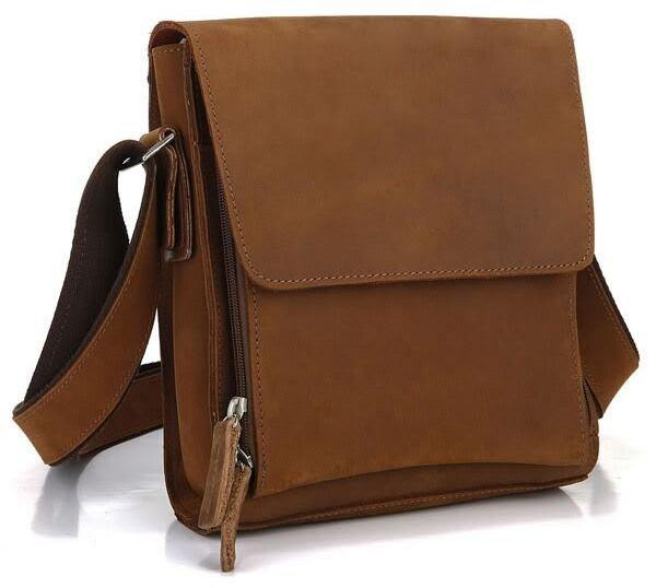 Шкіряна чоловіча сумка через плече для документів та міста Vintage 14159 Коричнева Київ - фото 9