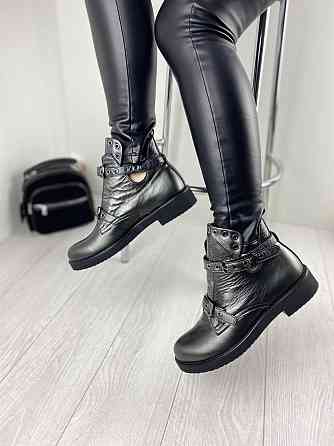 Черевики жіночі VIKTTORIO графіт натуральна шкіра весна-осінь 37р.38р.39р. (3243) Коломыя