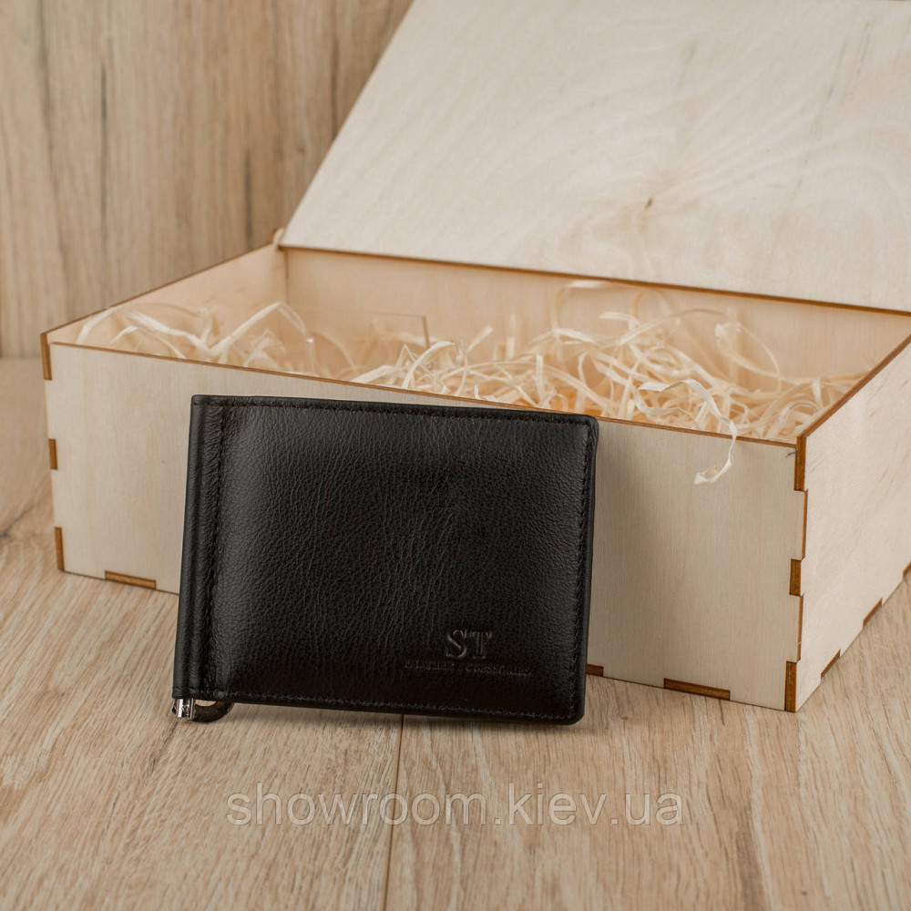 Чоловічий подарунковий набір Leather Collection (ремінь та затискач) (LC004) Київ - фото 3