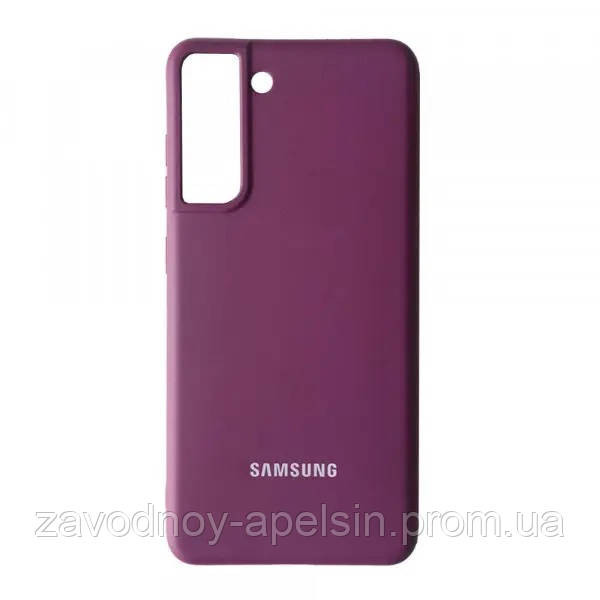 Samsung S21 FE G990 Чохол мікрофібра Silicone Cover (бузковий) Одеса - фото 1