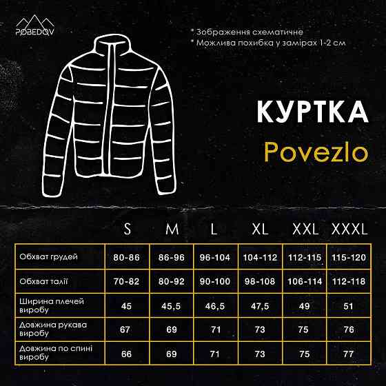 Чоловіча куртка бомбер на блискавці хакі Pobedov Povezlo Київ