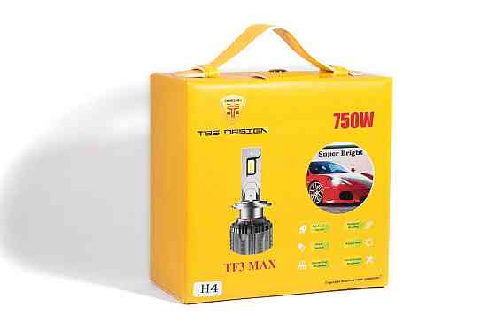 Комплект світлодіодних ламп TBS Design TF3 MAX H4 H/L P43t 9-32V 130 W 15000 Lm 6000 K + CANBUS Харків