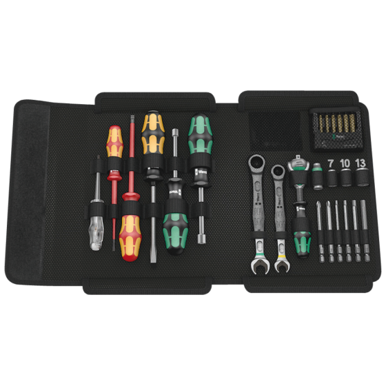 Набір торцевих головок з тріскачкою, подовжувачем 1/4"+діелектричні викрутки+подовжені біти 25од. Wera Kompakt SH 1 05135927001 Одеса