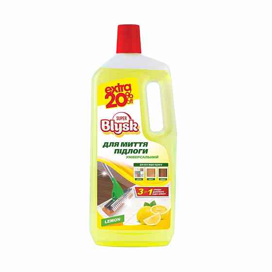 Універсальний засіб для миття підлоги Super Blysk Лимон, 1,5л Киев