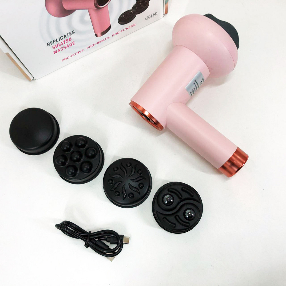 Ударный массажный пистолет Deep Rolling Massager, Ручной масажер на все тело, Массажер дял шеи и спины PM-32 Львов - изображение 17