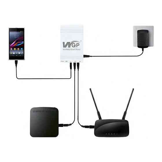 Комплект ИБП с блоком питания для роутера UPS103C (16000 мАч) Киев