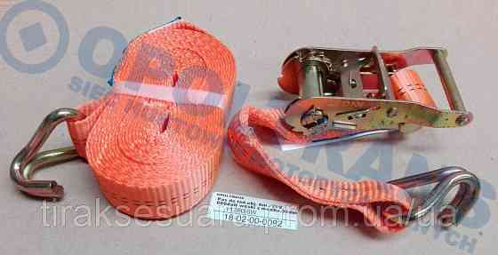 Стяжний ремінь 6м 2т / 2000daN .35мм з трещіткою Ремінь кріплення вантажу 2т /2000daN .35mm Луцьк