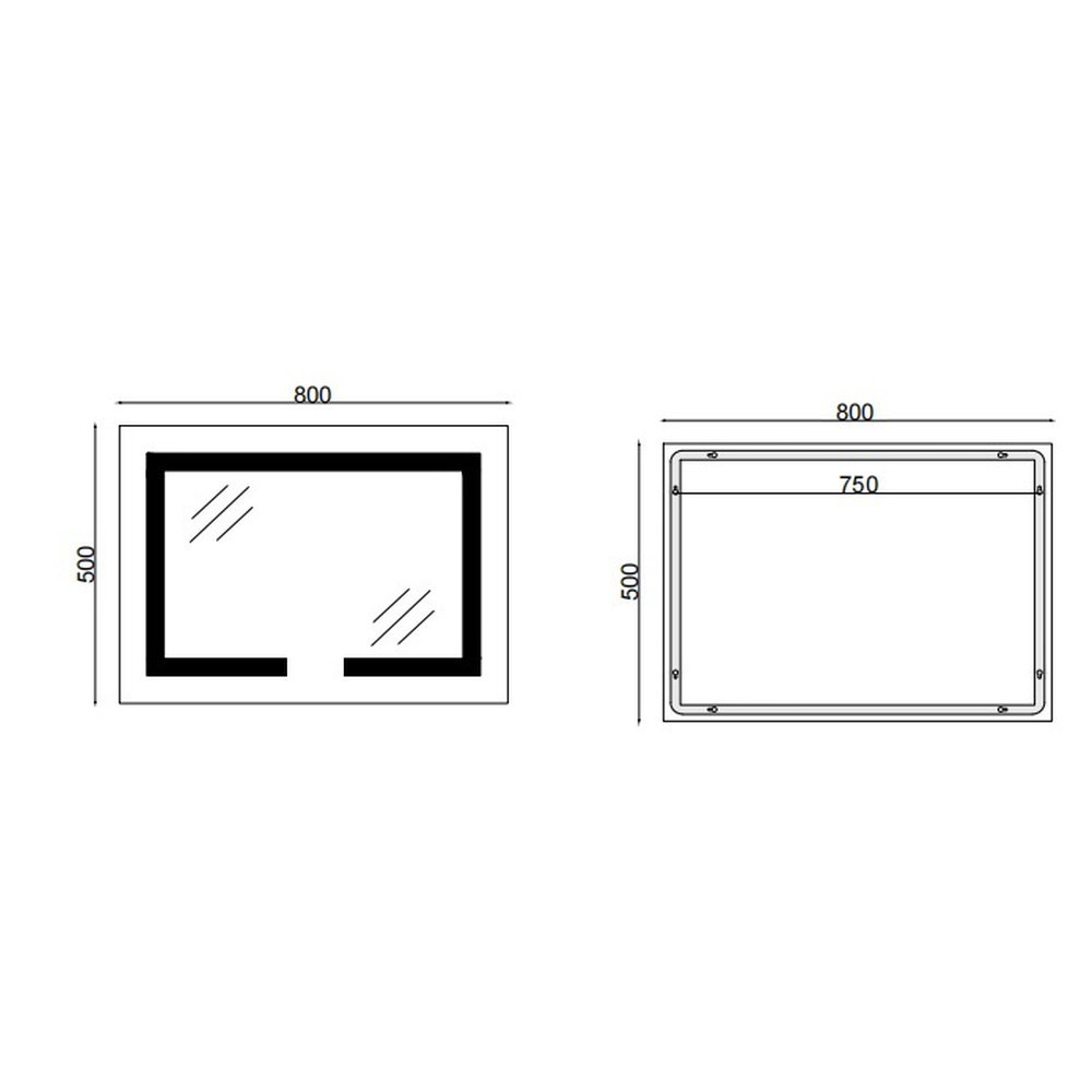 Дзеркало Mixxus HARD MR07-80x50 з LED Touch, Anti-fog, димером, регулюванням яскравості   ( MI6658 ) 39208 Харків - фото 9