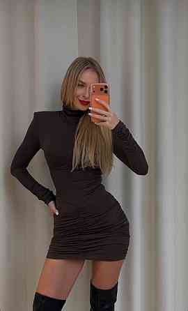 Жіноча стильна чарівна мініплаття з драпіруванням, мікродайвінг + підплічники Шоколад, 42/44 Одеса