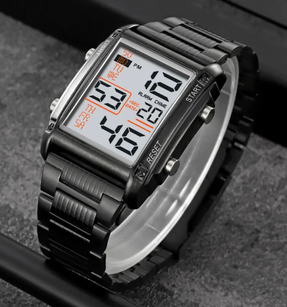 Мужские наручные часы Skmei 2206 (Черный с белым циферблатом) Киев