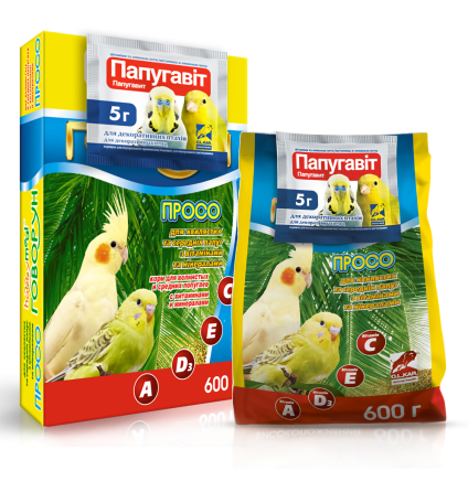 Корм Хобби Мил Говорун Просо для волнистых попугаев 600 г, O.L.KAR Винница