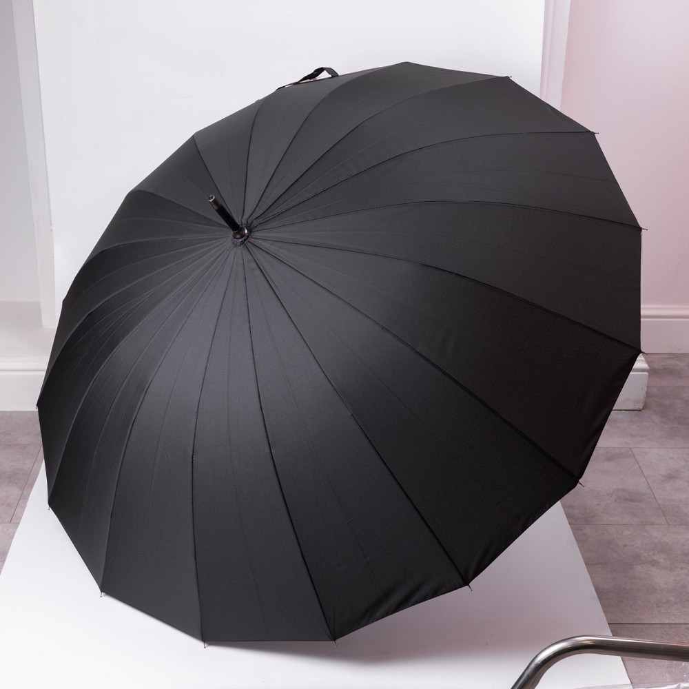 Класична парасолька-тростина напівавтомат з поліестеру міцна надійна 16 спиць діаметр 116 см HP-23-5 Київ - фото 1