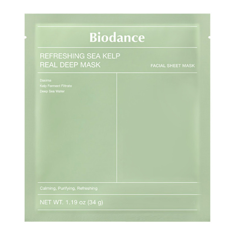 Маска гидрогелевая освежающая с морскими водорослями Refreshing Sea Kelp Real Deep Mask Biodance 1 шт Киев - изображение 1