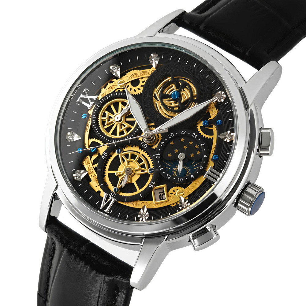 Часы мужские наручные WishDoIt Baks Premium Leather (2 ремешка) Винница - изображение 2