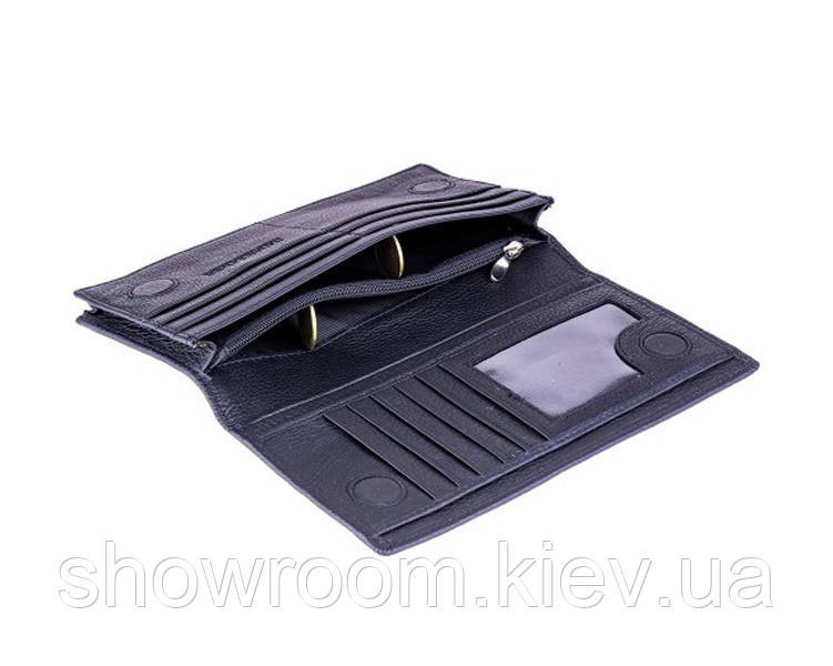 Мужской кожаный бумажник на магните (52) black Киев - изображение 3