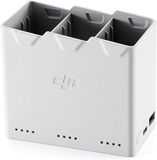 Станция зарядная DJI Mini 3 Pro серый двусторонняя зарядка Powerbank 30W USB-C для 3 батарей совместима с Mini Киев - изображение 1