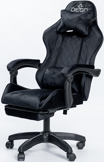 Крісло геймерське DIEGO ALCANTARA PRO Black Київ - фото 2