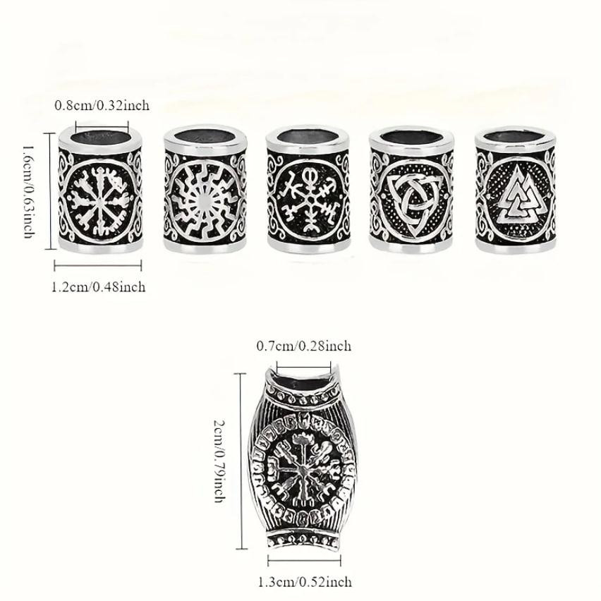 Скандинавские металлические бусины шармы 