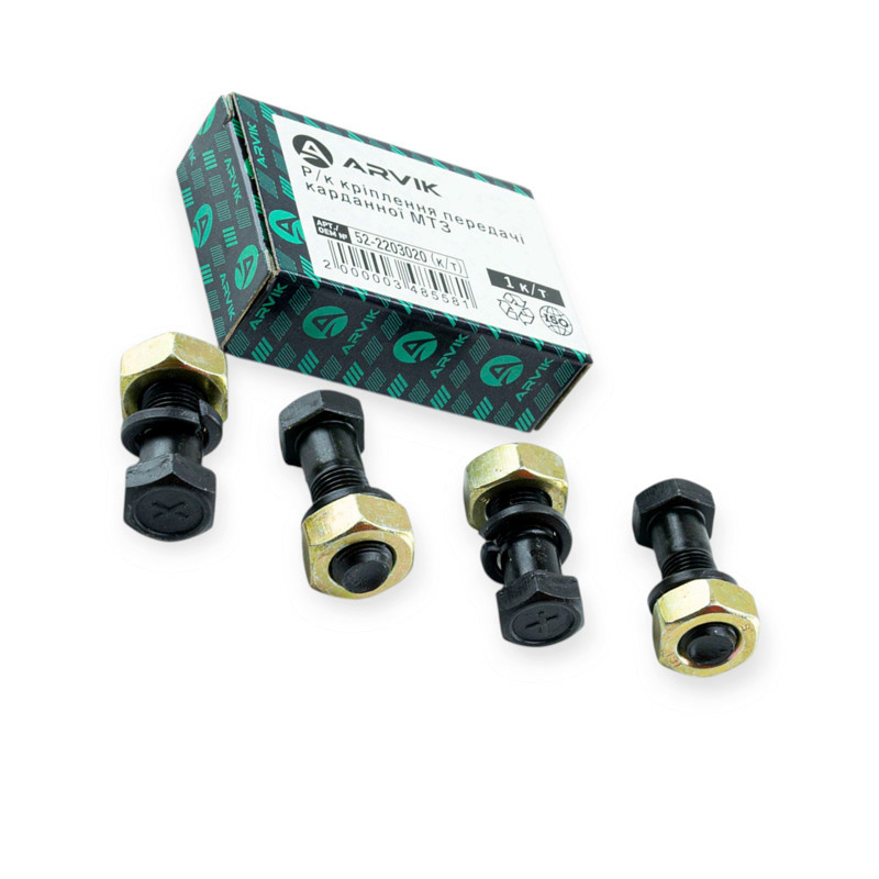 Болт валу МТЗ з гайкою (к-кт 4шт) карданного Мукачево - фото 1