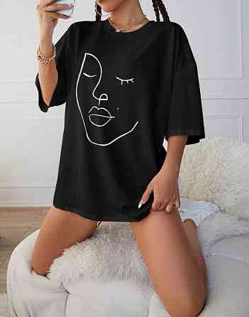 Футболка женская с принтом  42 Черная 2664082634 Днепр