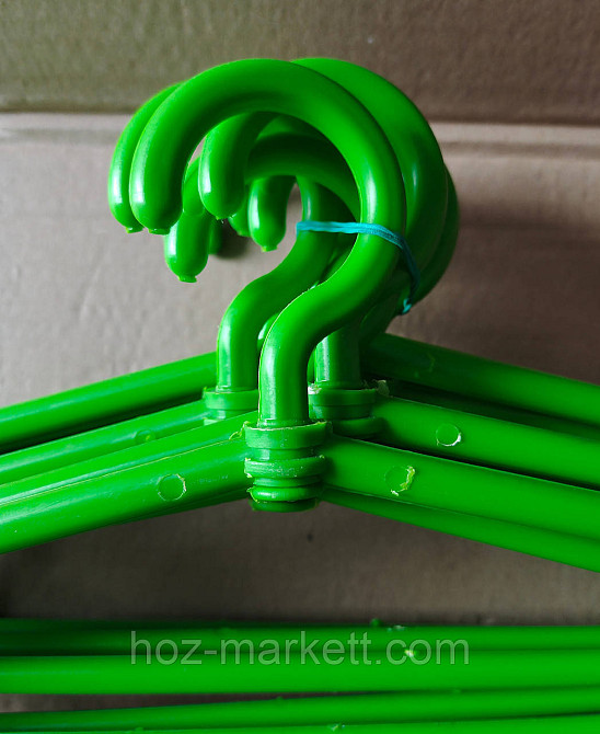 Вешалки плечики тремпель пластиковый с поворотным крючком цветной 40 см 10 шт уп Харьков - изображение 7