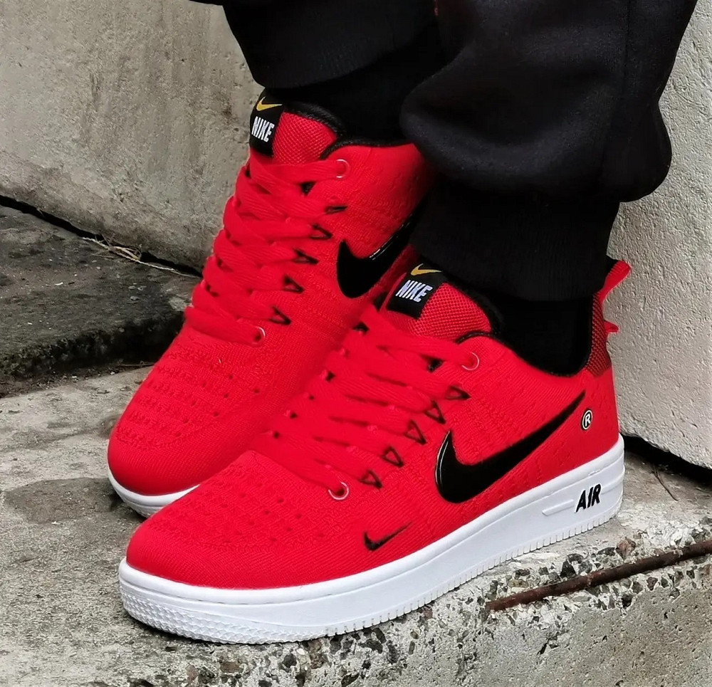 Кроссовки Nike Force Красные Женские Форсы Найк (размеры: 36,37,38,39,40,41,42,43) Днепр - изображение 7