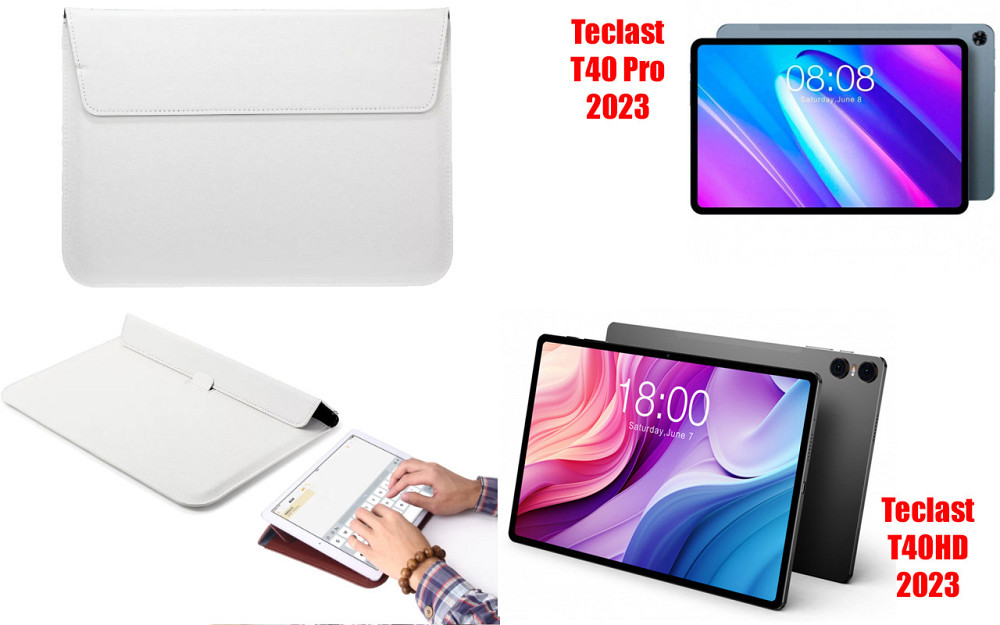 Чехол-конверт VitoCase для Teclast T40 Pro 2023, T40HD 2023, с функцией подставки для планшета Белый Киев - изображение 1
