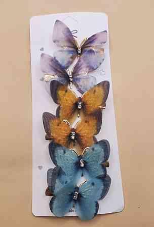 Комплект шпильок "Метелики" 6 шт. Різнокольоровий 4 Сміла