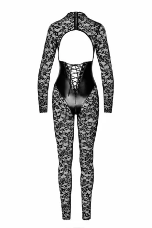 Комбінезон Noir Handmade F299 Enigma lace catsuit with underbust bodice - L Львів