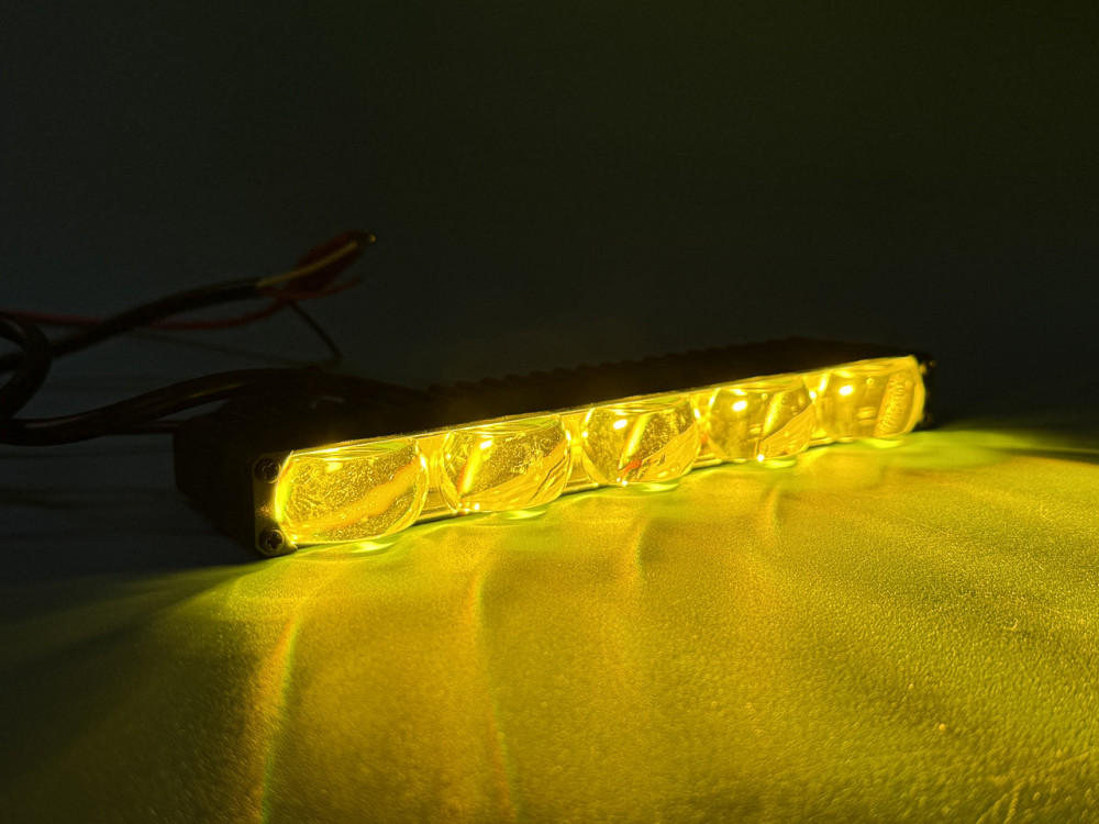 Фара рабочего света LED однорядная 160 мм SPOT — 10 диодов с линзой (Белый + Желтый свет), четкая СТГ Харьков - изображение 3